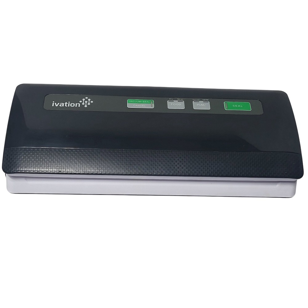 Ivation Vacuum Sealer Machine Black‎ White Food Saver IVVSP180B 120W ETL Listed